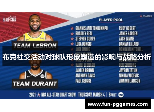 布克社交活动对球队形象塑造的影响与战略分析